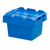 6L Blue Attached Lid Container (300L x 200W x 200H mm)