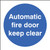 Automatic fire door keep clear Symbol - Safety Sign