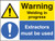 Warning welding in progress extractors must be used - Safety Sign