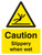 Caution Slippery when wet - Safety Sign