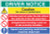Driver notice Be aware of pedestrians, Unsupervised reversing forbidden - Safety Sign
