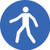 Pedestrian Floor Graphic 400mm Diameter - Safety Sign