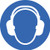 Ear protectors floor graphic 400mm dia - Safety Sign