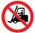 No Forklifts Symbol Floor Graphic 400mm Diameter