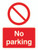 No parking Symbol - Safety Sign