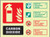 Fire ID - CO2 visual impact photoluminescent sign 200x150mm c/w stand off locators - Safety Sign