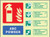 Fire ID - ABC Powder visual impact photoluminescent sign 200x150mm c/w stand off locators - Safety Sign