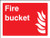 Fire bucket - Safety Sign