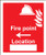 Fire Point Arrow Left Location - Safety Sign