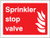 Sprinkler stop valve - Safety Sign