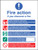 Multi-lingual fire action manual no lift - Safety Sign
