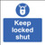 Keep locked shut Icon - Safety Sign
