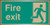 Fire exit brass 200x100mm - Safety Sign