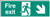 Fire exit - down and right - Safety Sign