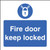 Fire door keep locked icon - Safety Sign