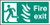 Fire exit left HTM - Safety Sign