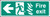 Fire exit - arrow left HTM - Safety Sign