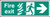 Fire exit - arrow right HTM - Safety Sign