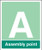 Special Assembly point aluminium c/w channel 250x300mm - Safety Sign