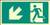 Arrow down left intermediate marker - Safety Sign