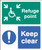 Refuge point keep clear - Safety Sign
