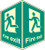 Fire exit - projecting sign photoluminescent - Safety Sign