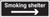 Smoking shelter right arrow (white/black) - Safety Sign