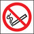 100 Self Adhesive labels 50x50mm no smoking
