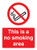 No smoking area - Safety Sign