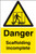 Danger scaffolding incomplete - Safety Sign
