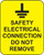 Safety electrical connection do not remove roll of 100 labels 40x50mm - Safety Sign