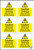 Caution Temporarily Out Of Order Easy Peel Labels Sheet Of 6