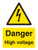 Danger high voltage - Safety Sign
