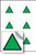 Green triangle vibration safety 25x25mm - sheet of 6 self adhesive - Safety Sign