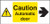 Caution automatic door right - Safety Sign