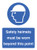 Safety helmets must be worn beyond this point - Safety Sign