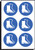 Safety boots symbol 100mm dia - sheet of 6 - Safety Sign