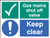Gas mains shut off valve keep clear - Safety Sign