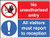 No unauthorised entry all visitors report to reception - Safety Sign