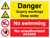 Danger Quarry workings, deep water, no swimming, keep out - Safety Sign
