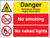 Petroleum mixture no smoking no naked light - Safety Sign