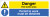 Danger Hot works area Permit to work must be obtained - Safety Sign