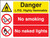 Danger LPG highly flammable no smoking no naked lights - Safety Sign