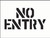 Stencil 600x400mm - No entry