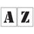 Stencil kit letters A-Z 300mm