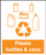 Plastic bottles & cans recycling - Safety Sign