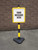 Bespoke sign in yellow frame on post c/w base - Safety Sign