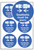 Seatbelts must be worn 65mm dia - sheet of 6 - Safety Sign