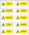 Office labels (various machinery) sheet of 10 labels 40x18mm - Safety Sign