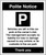 Car park Vehicles are left in the car park at the owner's risk  - Safety Sign